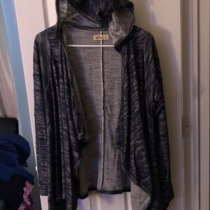 Hollister Dark Blue Hooded swing open Cardigan